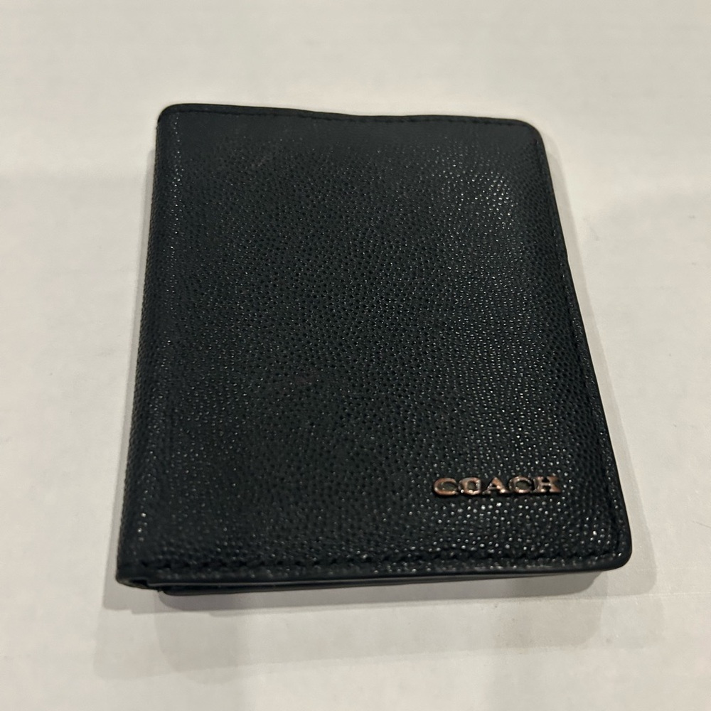 Coach Lather Folding Card Holder